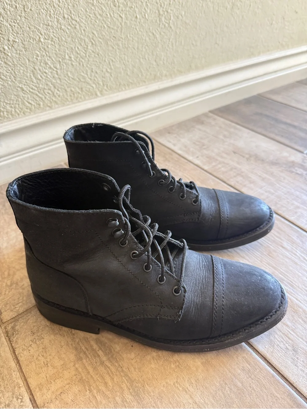 Thursday Boot Company Men's Black-Matte Leather Boots (Captain)